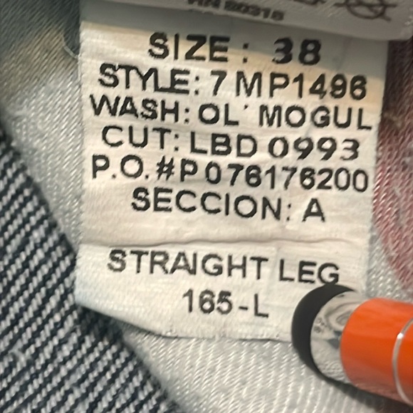 Vintage Lucky Brand Jeans Men 38x34 Blue 165 Straight Medium Wash Retro Baggy - Picture 8 of 10